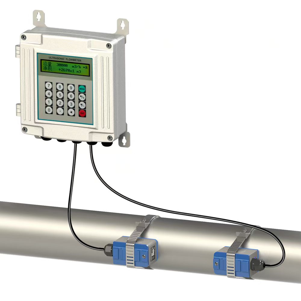 Ultrasonic Flow Meter Clamp On Flow Sensor DN15-DN6000mm 0-160℃
